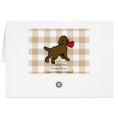 Chocolate Lab Puppy Heart Cartoon (Back Horizontal)
