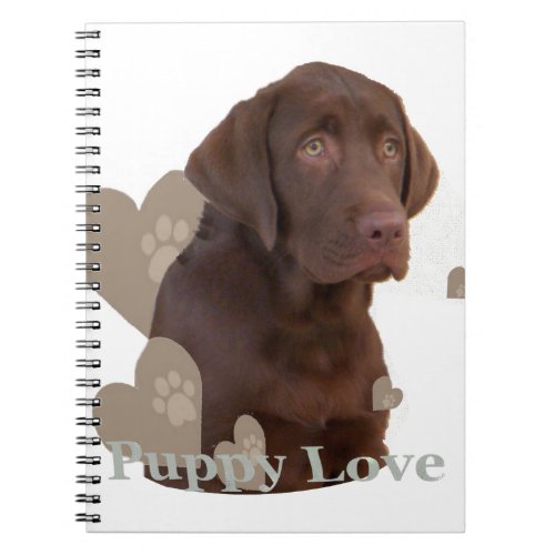 Chocolate Lab Puppy Love Notebook