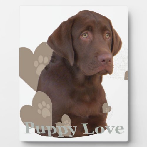 Chocolate Lab Puppy Love Plaque