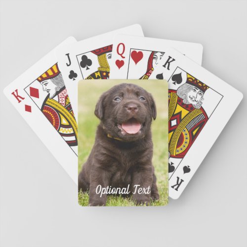 Chocolate Lab Puppy Poker Cards