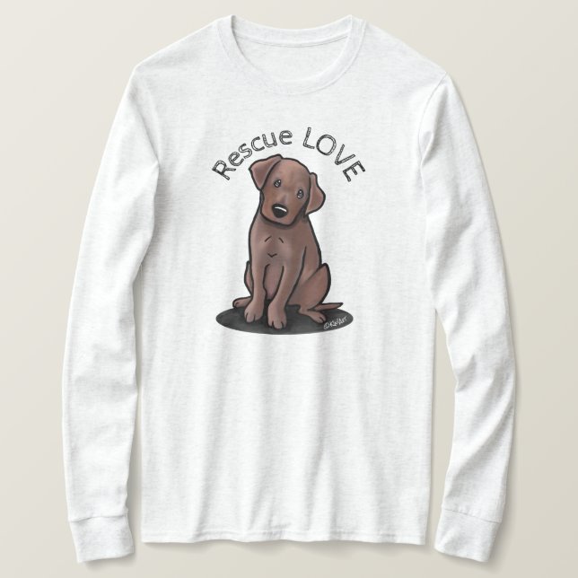 Chocolate Lab Puppy T-Shirt (Design Front)