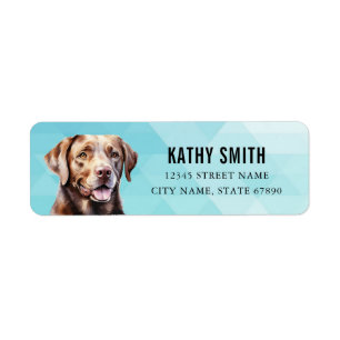 Chocolate Lab Return Address Labels