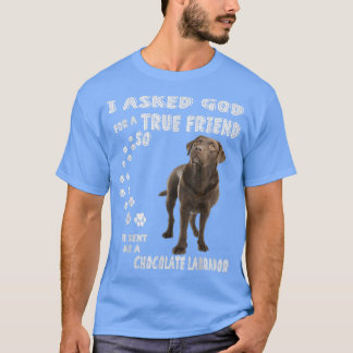Chocolate Lab Saying Mom Dad Print, Labrador Retri T-Shirt