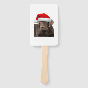 Chocolate Lab Shirt Labrador Retriever Dog Christm Hand Fan