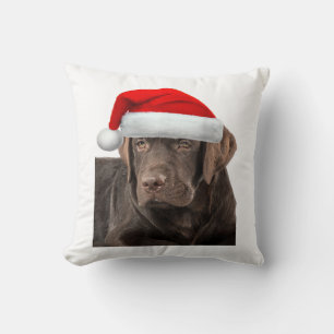 Chocolate Lab Shirt Labrador Retriever Dog Christm Throw Pillow