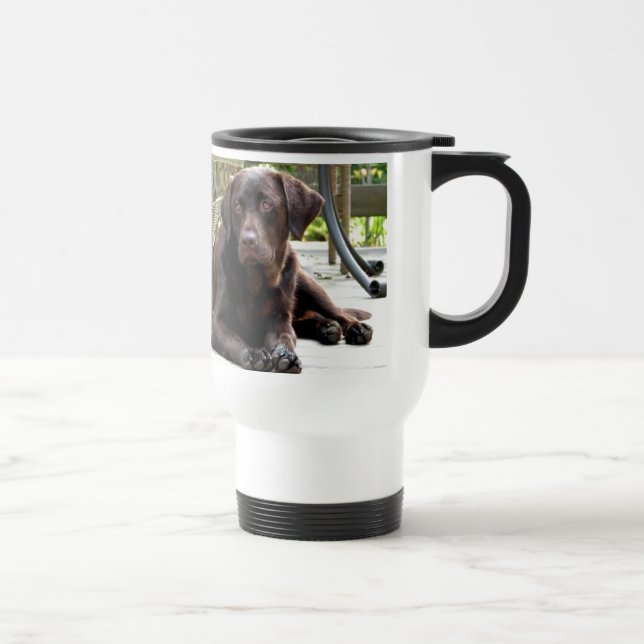 Chocolate Lab Travel Mug (Right)