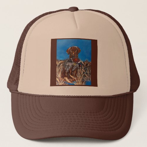 CHOCOLATE LAB TRUCKER HAT