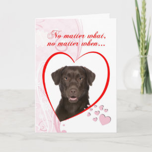 Chocolate Lab Valentine Holiday Card
