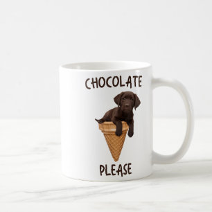 Chocolate Lab Waffle Cone Ice Cream Cute Labrador Coffee Mug