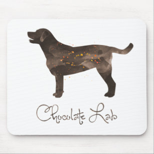 Chocolate Lab Watercolor Design Mouse Pad