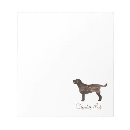 Chocolate Lab Watercolor Design Notepad