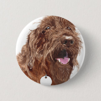 Chocolate Labradoodle #1 Button