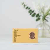 Chocolate Labradoodle Xena Business Cards (Standing Front)