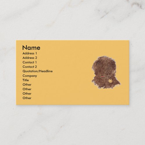 Chocolate Labradoodle Xena Business Cards