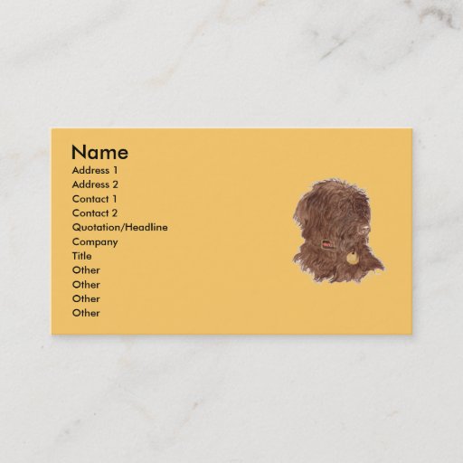 Customizable Chocolate Labradoodle Xena Business Cards