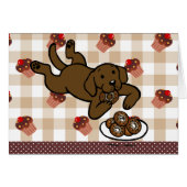 Chocolate Labrador and Doughnuts! (Front Horizontal)
