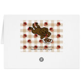 Chocolate Labrador and Doughnuts! Cards (Back Horizontal)