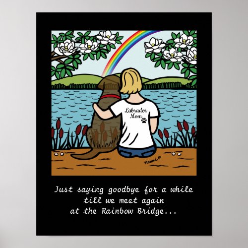 Chocolate Labrador Angel and Mom Blond S Poster