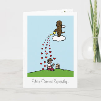 Chocolate Labrador Angel with Love Card