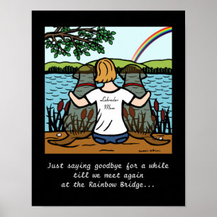 Chocolate Labrador Angels and Mom 3 Poster