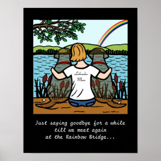 Chocolate Labrador Angels and Mom 3 Poster