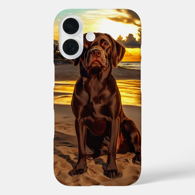 Chocolate Labrador at Sunset Case-Mate iPhone Case (Back)