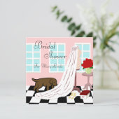 Chocolate Labrador Bridal Shower Invitation (Standing Front)