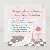 Chocolate Labrador Bridal Shower Invitation (Back)