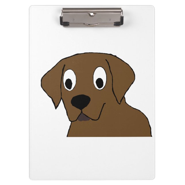 chocolate labrador cartoon clipboard (Front)