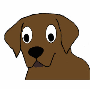 chocolate labrador cartoon cutout