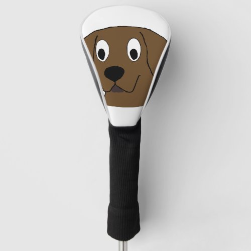 chocolate labrador cartoon golf head cover