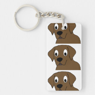 chocolate labrador cartoon keychain