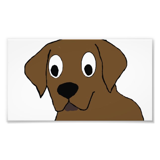 chocolate labrador cartoon photo print (Front)