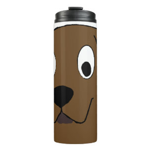 chocolate labrador cartoon thermal tumbler