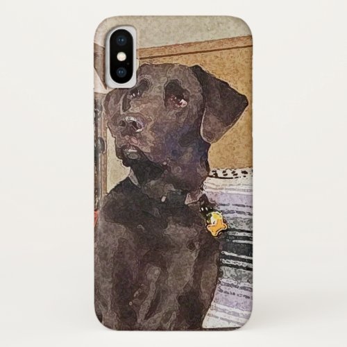 Chocolate Labrador iPhone X Case
