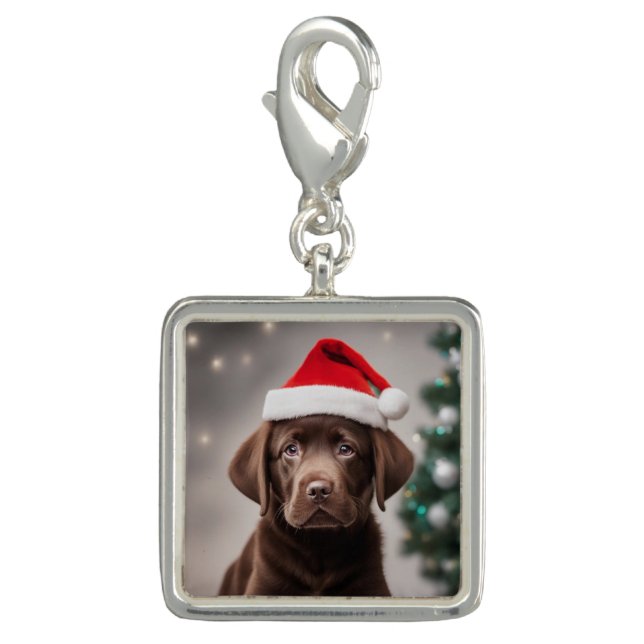 Chocolate Labrador Charm (Front)