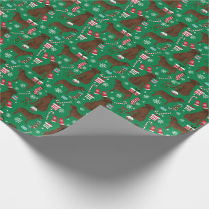 Chocolate Labrador Christmas holiday Wrapping Paper