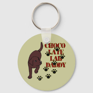 Chocolate Labrador Daddy Keychain