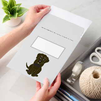 Chocolate Labrador Design Any Colour Background Envelope Mailers