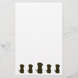 Chocolate Labrador Dog Design Stationery