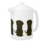 Chocolate Labrador Dog Design Teapot