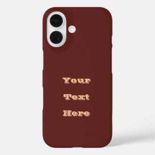 Chocolate Labrador Dog Fur Brown Solid Color iPhone 16 Case