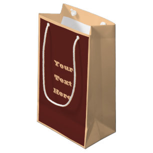 Chocolate Labrador Dog Fur Brown Solid Color Small Gift Bag