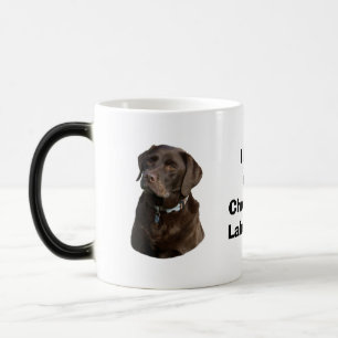 Chocolate Labrador dog photo portrait Color Morph Mug