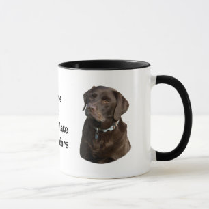 Chocolate Labrador dog photo portrait Mug