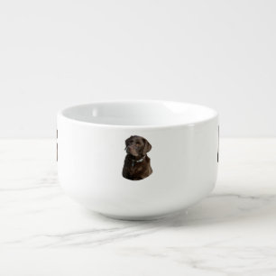 Chocolate Labrador dog photo portrait Soup Mug