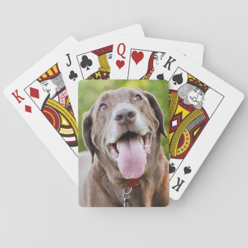 Chocolate Labrador Dog Playing Cards