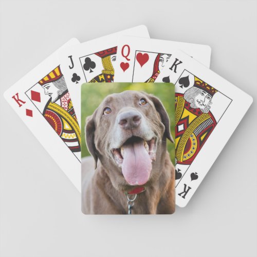 Chocolate Labrador Dog Poker Cards