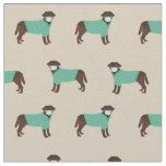 Chocolate Labrador dog tan Fabric