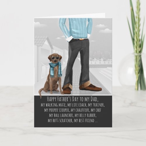 Chocolate Labrador from the Dog Fathers Day Card